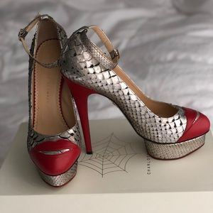 Charlotte Olympia 100% Python Kiss Me Dolores